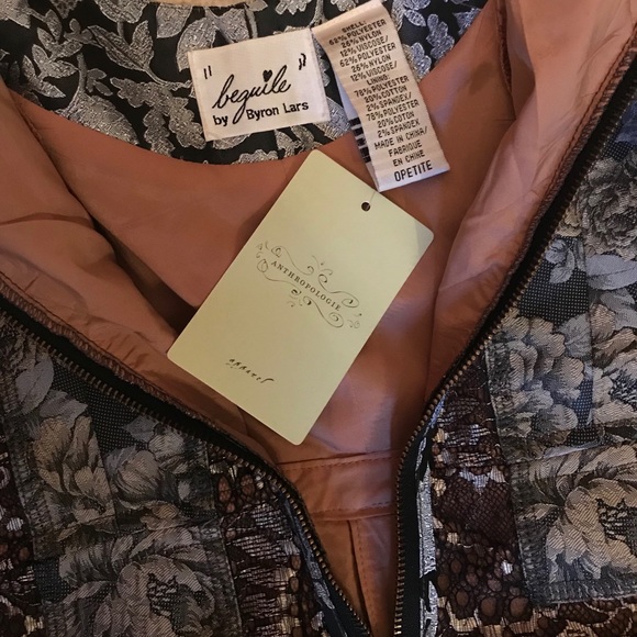 Anthropologie Embroidered Brocade Dress. NEW - Picture 4 of 8